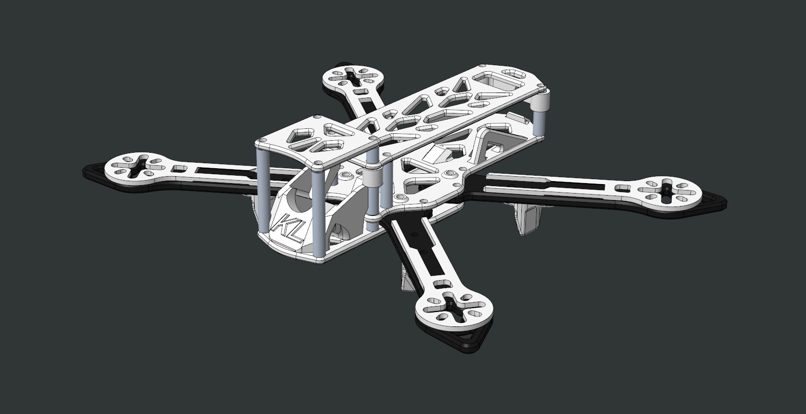 quadcopter frame cad screenshot